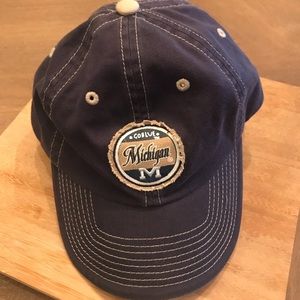Team Starter Michigan Wolverines Ball Cap Hat Navy White Unique Branding